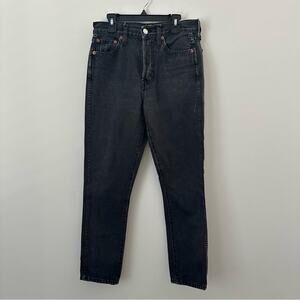 Re/Done Straight Leg Jeans Women's Size 26 Black Slash Pocket Button Classic